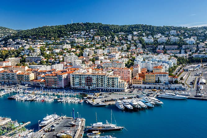 Luxury yachts in Nice’s port