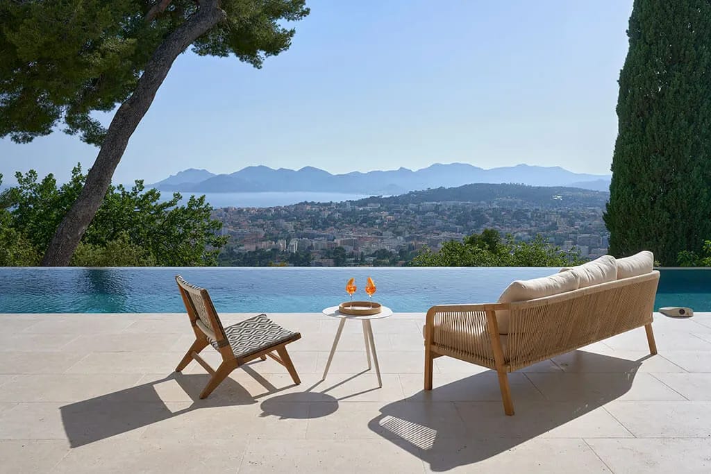 Scenic view of a luxury property in Ibiza looking out to sea