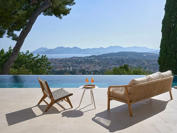 Scenic view of a luxury property in Ibiza looking out to sea